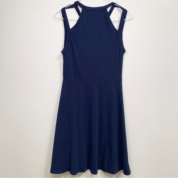 Revolve LAMade Peekaboo Shoulder Mini Dress  Medium Navy - Picture 2 of 6